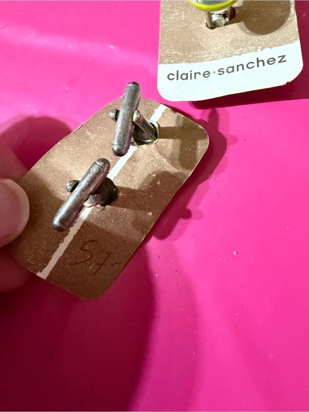 Cuff Links Olive and Brown Stone Dome Cuff links- Claire·Sanchez Designer